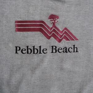 Pebble Beach Sportswear Golf Embroidered Gray L/S Sweatshirt Men's Medium
